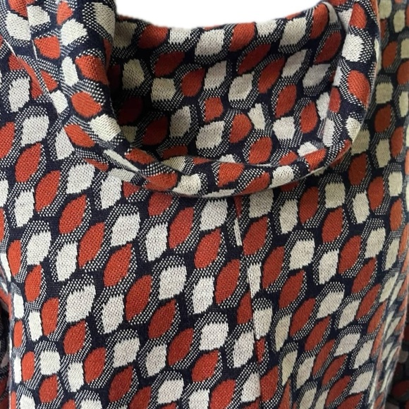 Tyler Boe Geometric Print Cowl Neck Tunic Sweater Dress – Size Medium - Picture 6 of 9